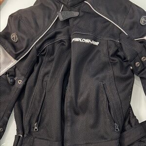 Fieldsheer Black Mesh Motorcycle Jacket with protective padding Built-in armor